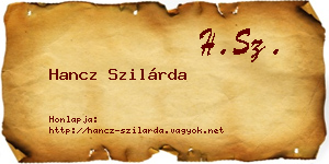 Hancz Szilárda névjegykártya